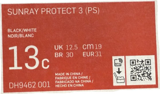 NIKE Sunray Protect 3 KIDS Black/White
