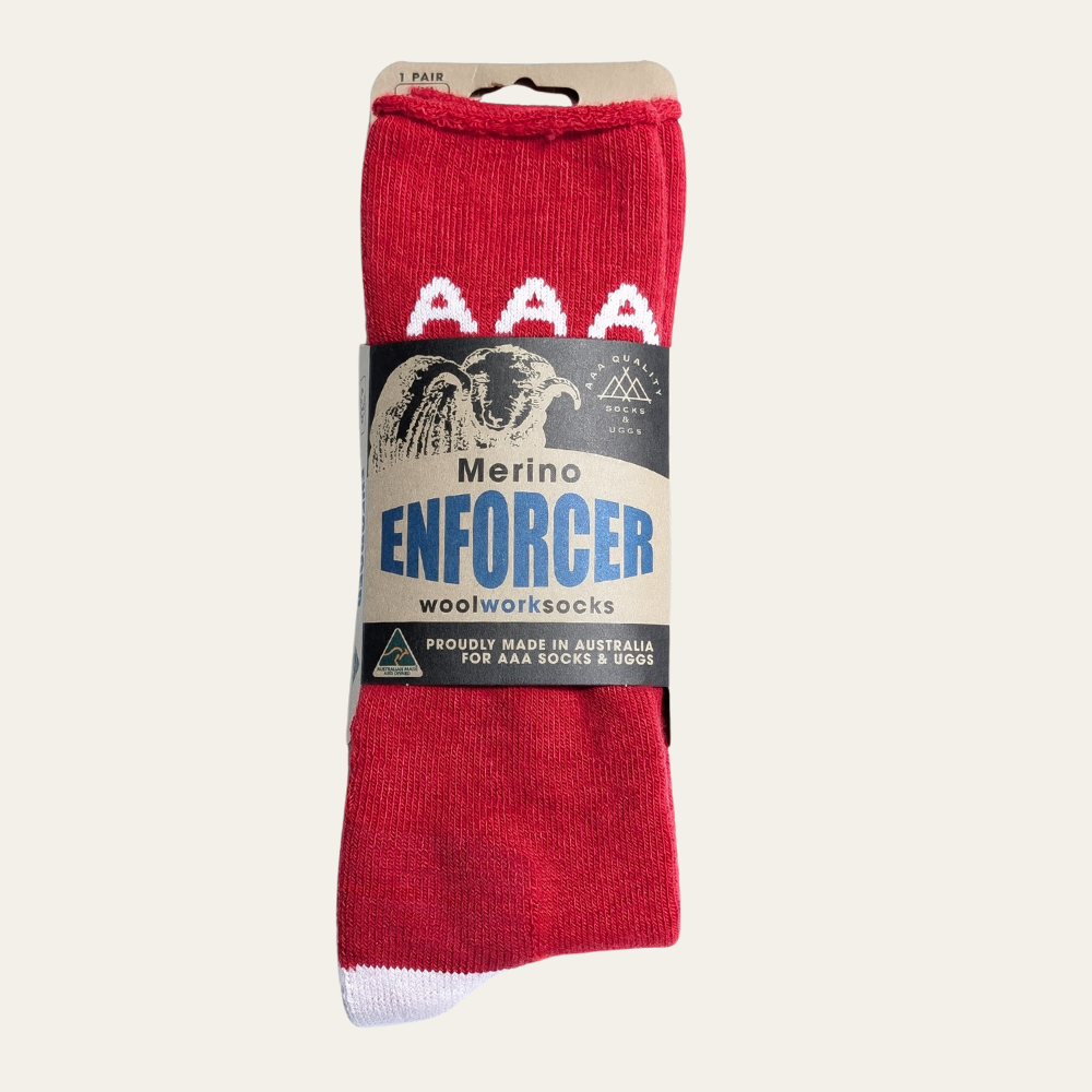 Australian Made Merino Enforcer Wool Work Socks
