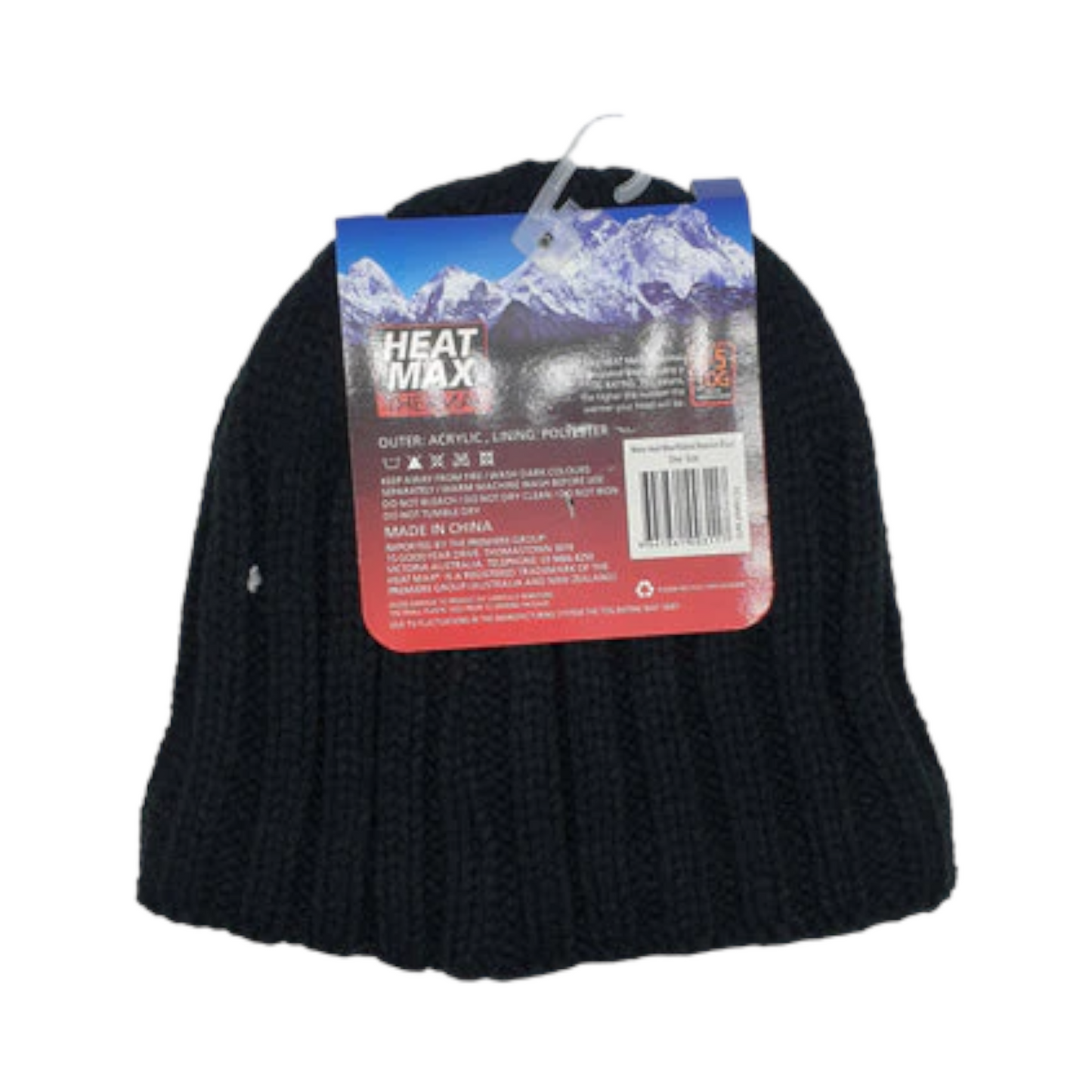 Heat Max Thermal Mens Basic Beanie - Black