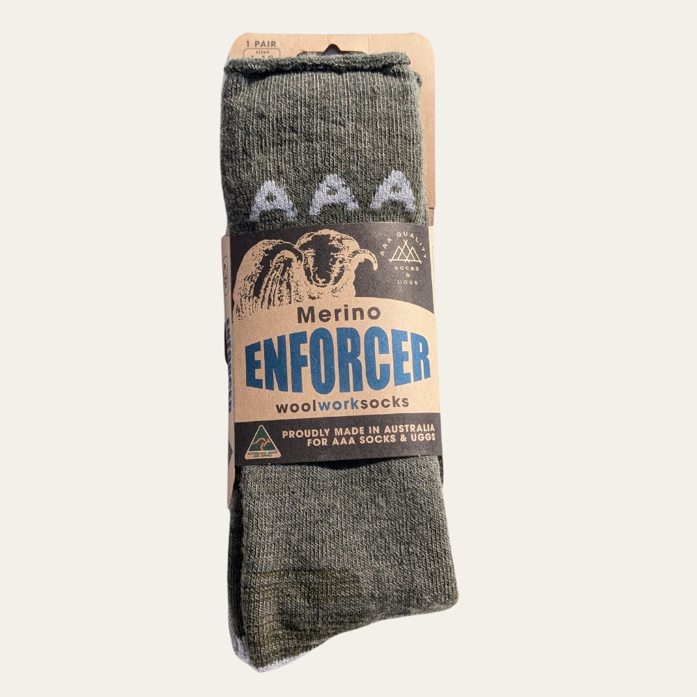 Australian Made Merino Enforcer Wool Work Socks