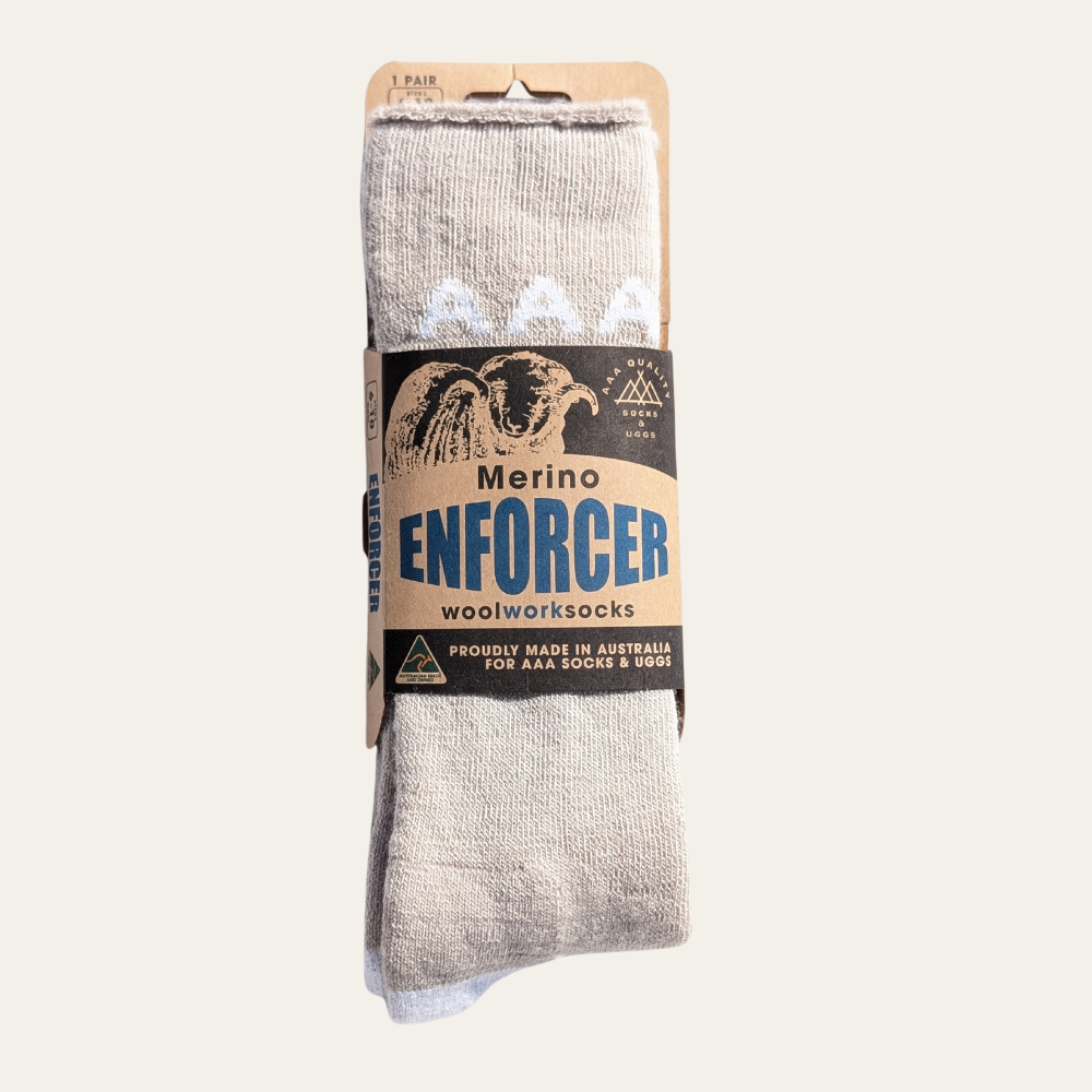 Australian Made Merino Enforcer Wool Work Socks