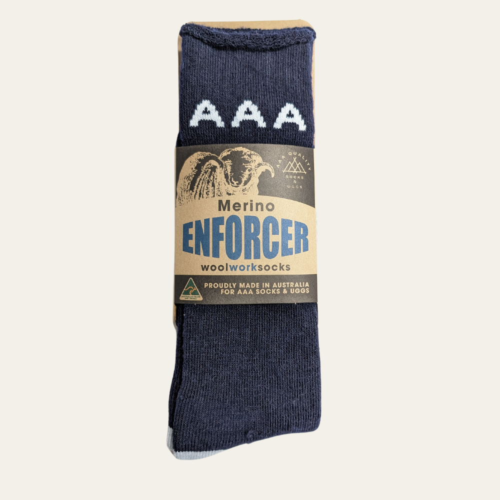 Australian Made Merino Enforcer Wool Work Socks - 1 Dozen Pack