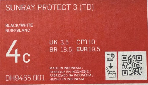 NIKE Sunray Protect 3 KIDS Black/White