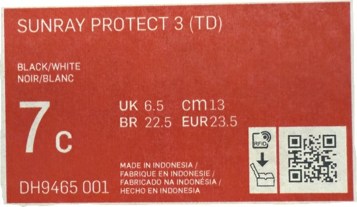 NIKE Sunray Protect 3 KIDS Black/White