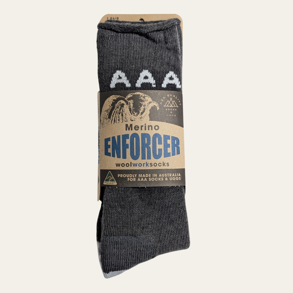 Australian Made Merino Enforcer Wool Work Socks