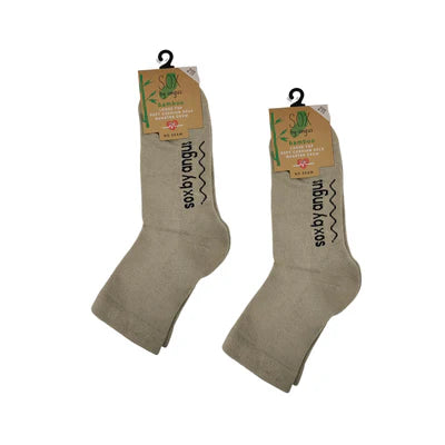 Bamboo a Quarter Crew Cushion Foot Loose Top socks