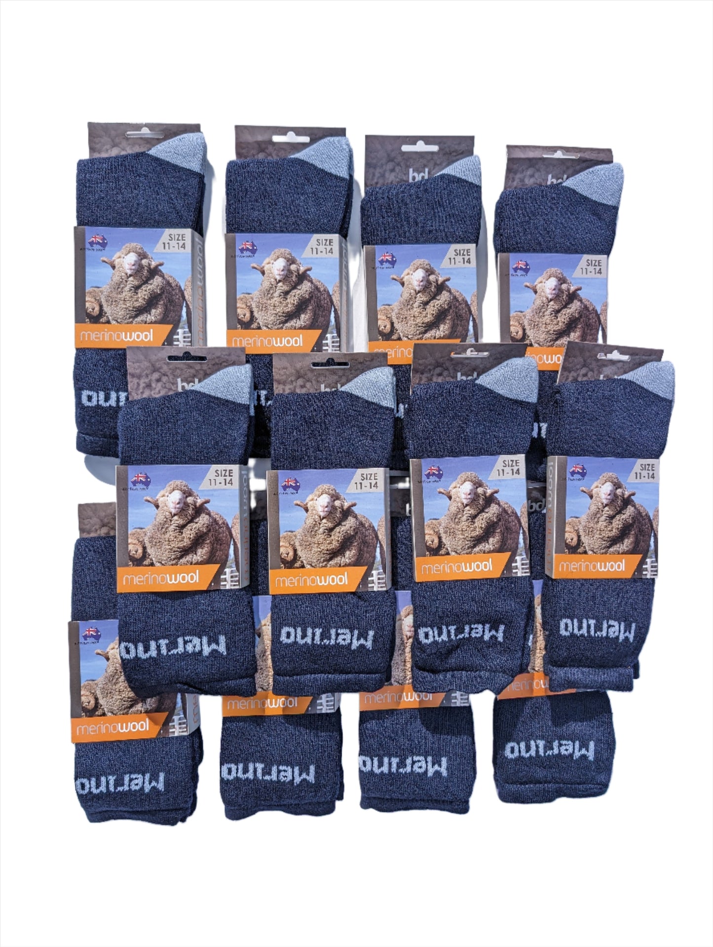 Australian Made Merino Wool Work Socks - 1 Dozen Pack
