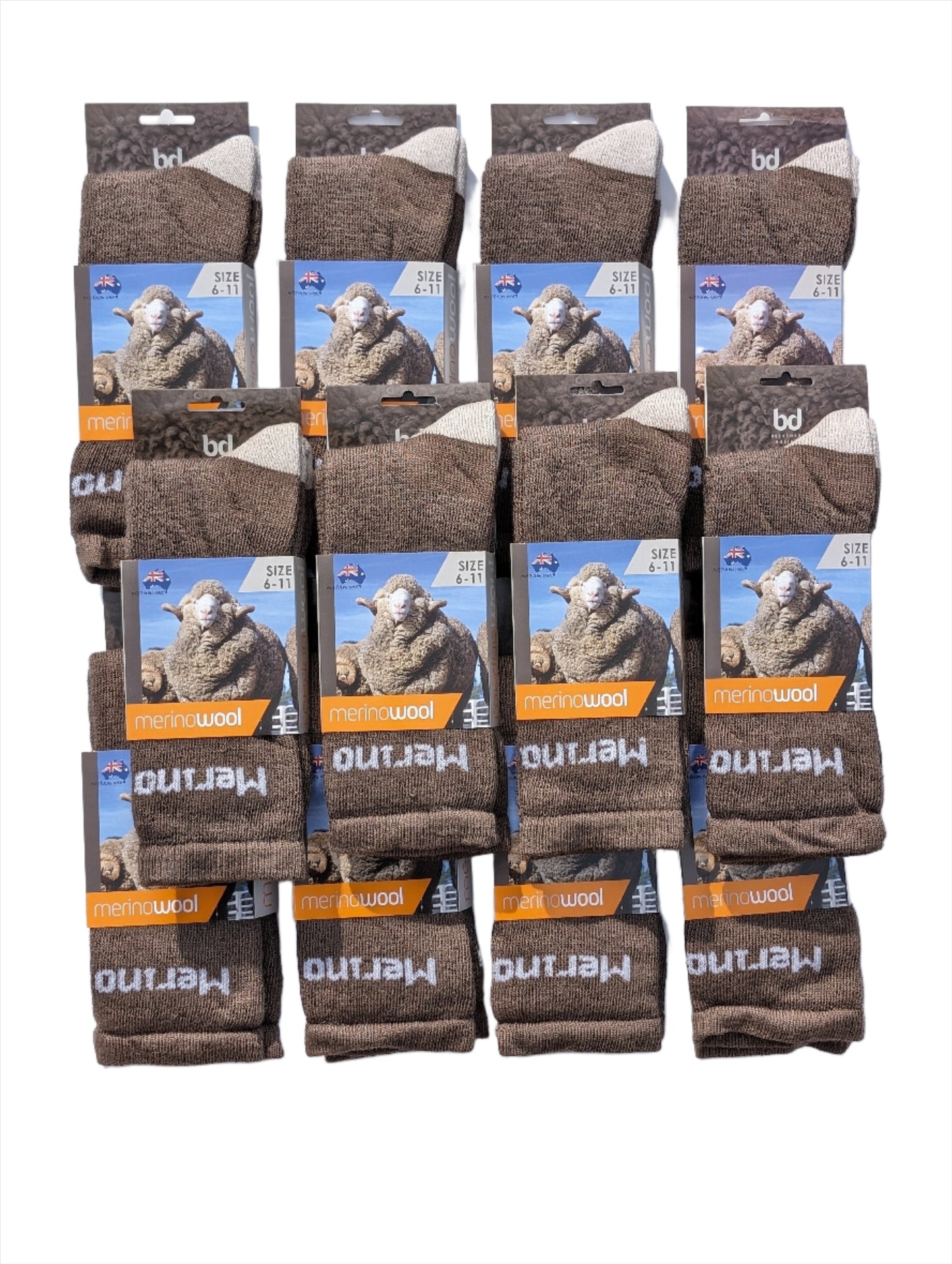 Australian Made Merino Wool Work Socks - 1 Dozen Pack