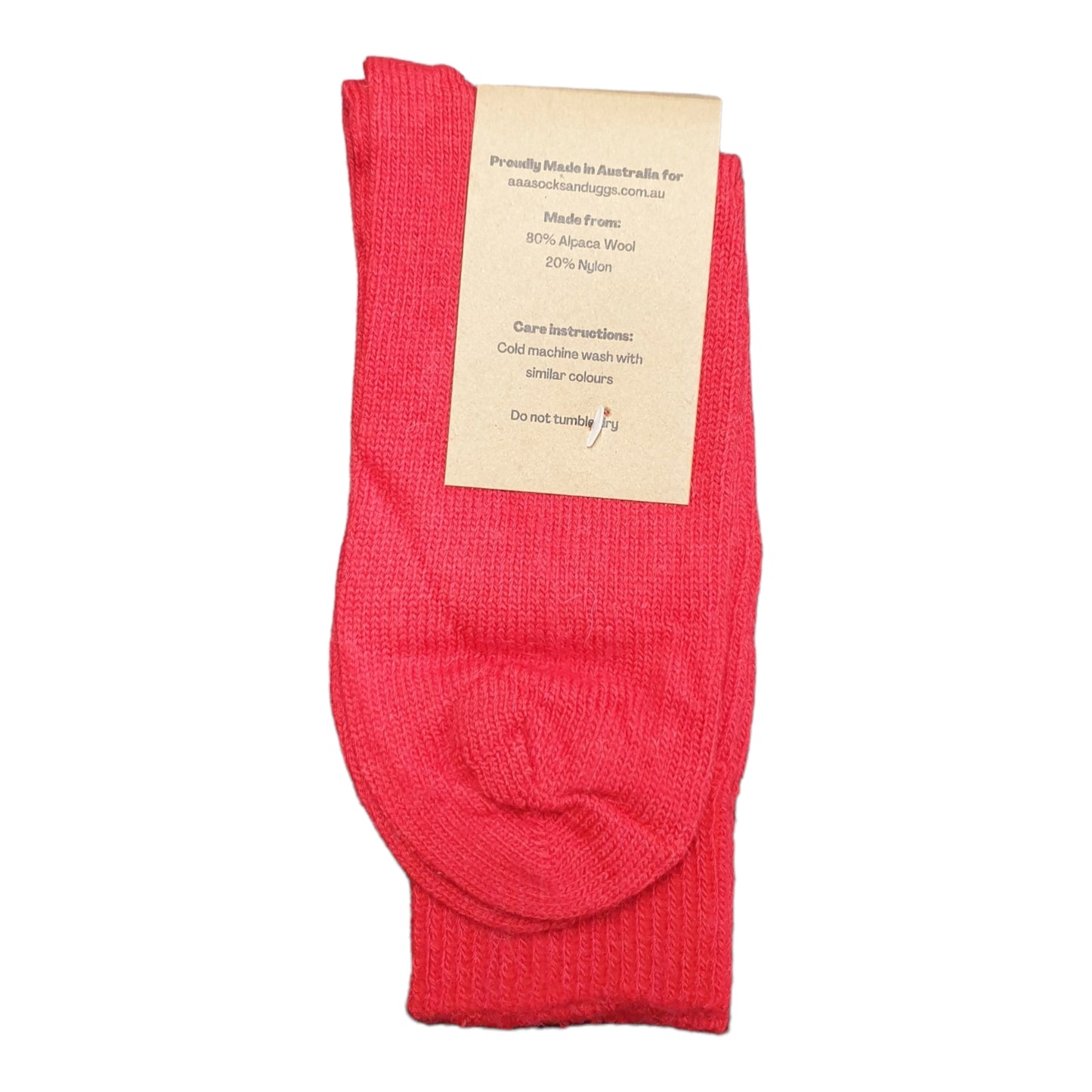 Alpaca Mid Weight Socks 3-8 Red