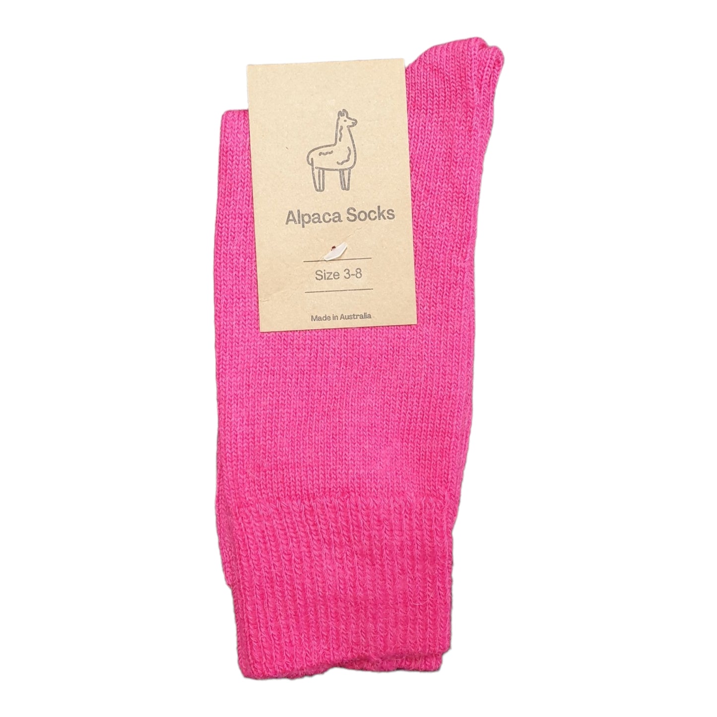 Alpaca Mid Weight Socks 3-8 Hot Pink
