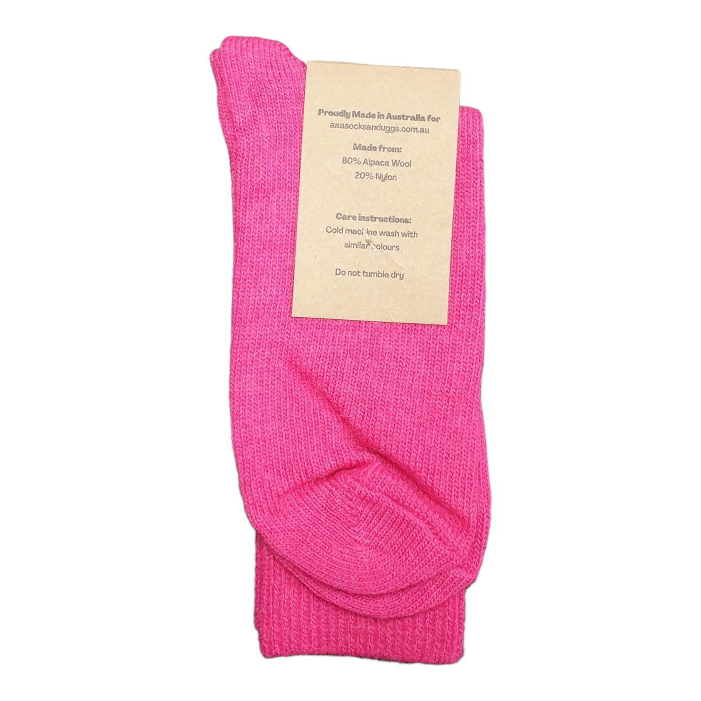 Alpaca Mid Weight Socks 3-8 Hot Pink