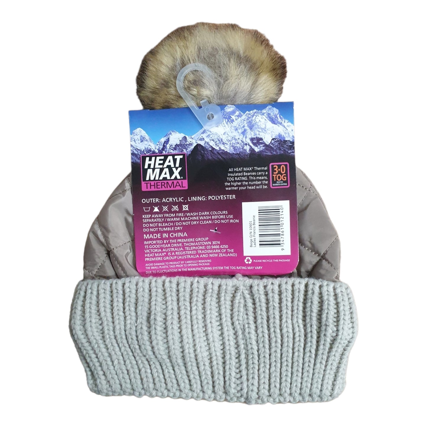 Heat Max Thermal Ladies Francis Beanie - Beige