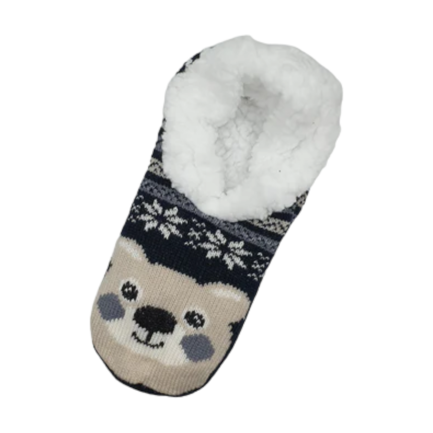 Sherpa Home Socks - Bear Face