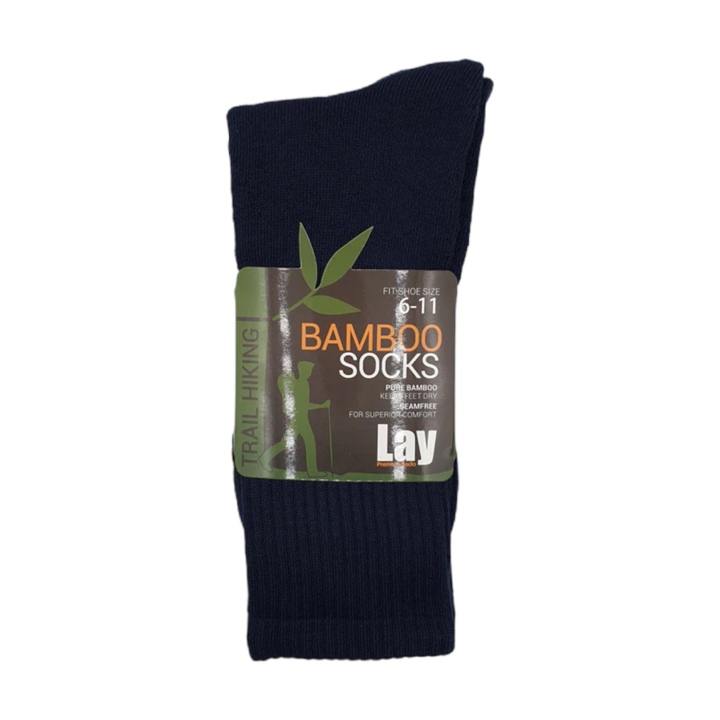 Bamboo Crew Length Trail Hiker Sport Socks 3 Pair Pack