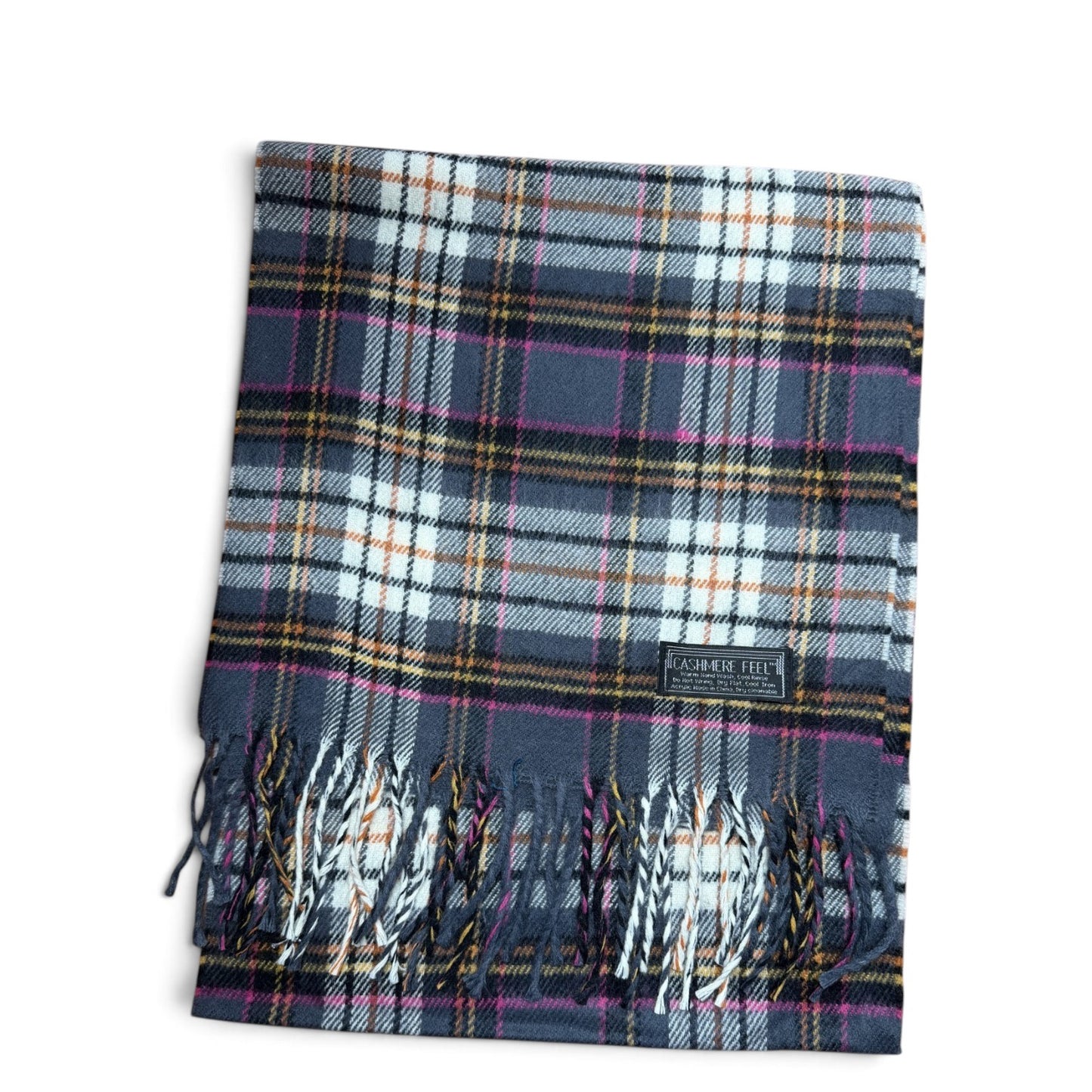 Cashmere Feel Multi-Colour Check Scarf