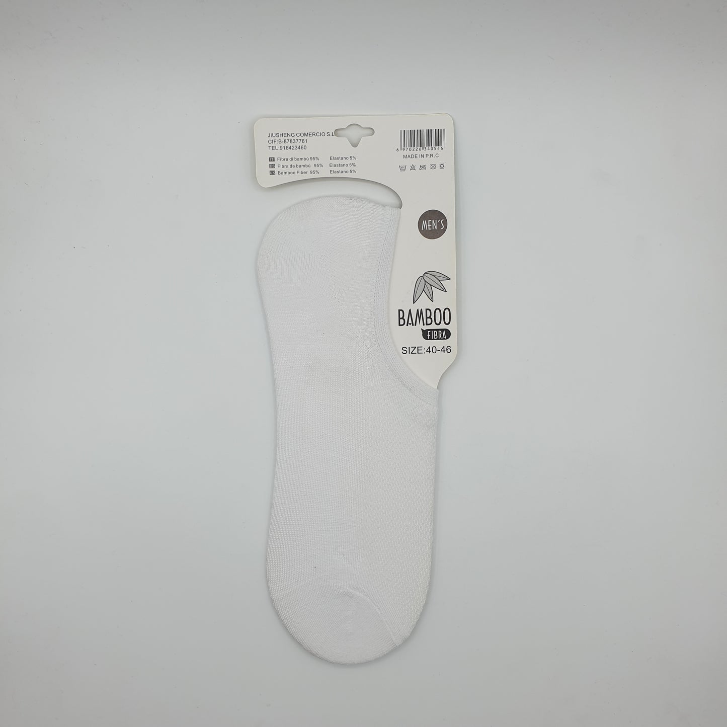 Bamboo Fibra Footlets 6-10 White