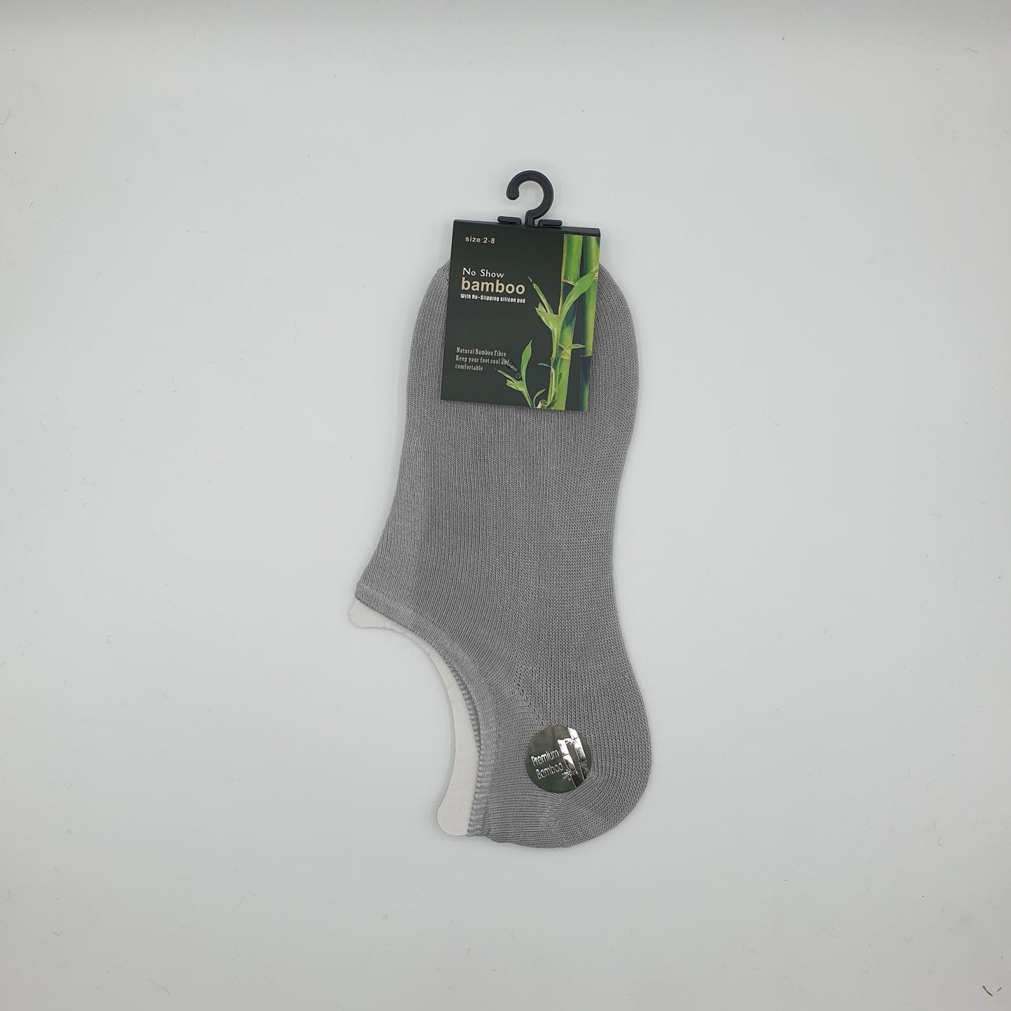 Bamboo Footlets 2-8 Grey