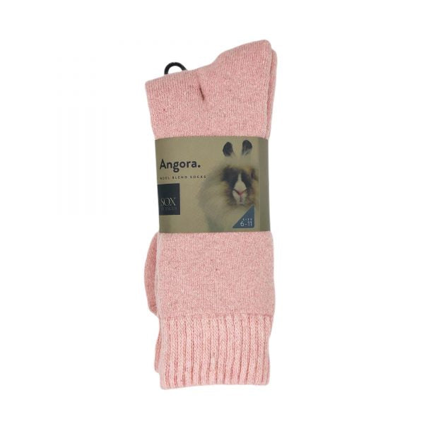 Angora Wool Blend Cushion Crew Socks 2 Pair Pack