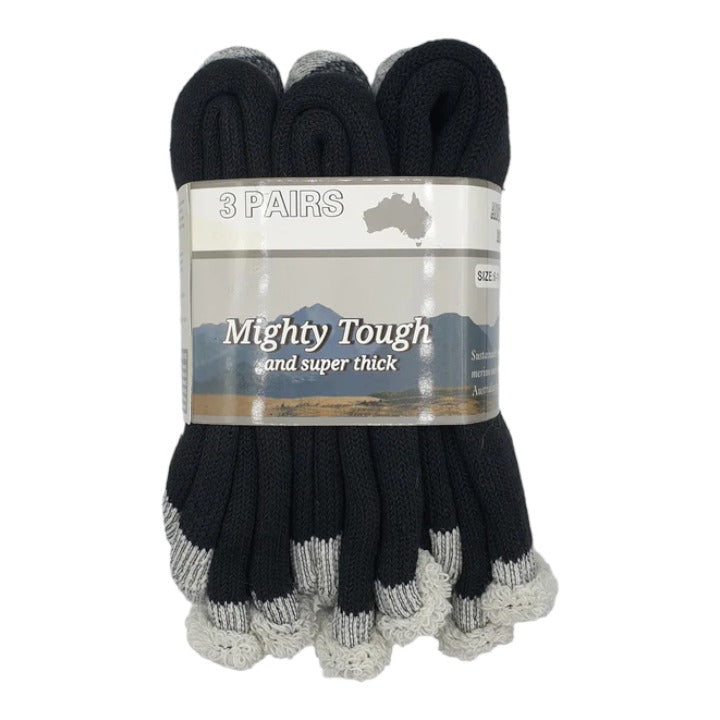 Mighty Tough Work Socks 3 Pair Pack