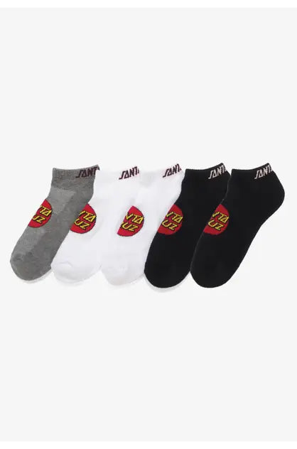 Santa Cruz Ankle Sport Socks 5 Pair pack 7-11 Mix