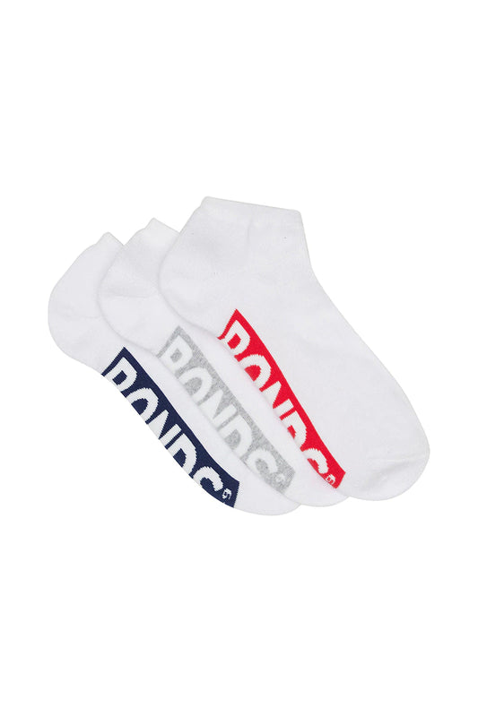 Bonds Cushion Foot Ankle Socks 3 Pair Pack 11-14 White Mix