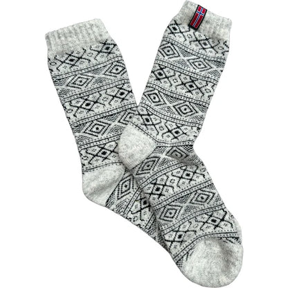 Rag Wool Socks with Norwegin Flag