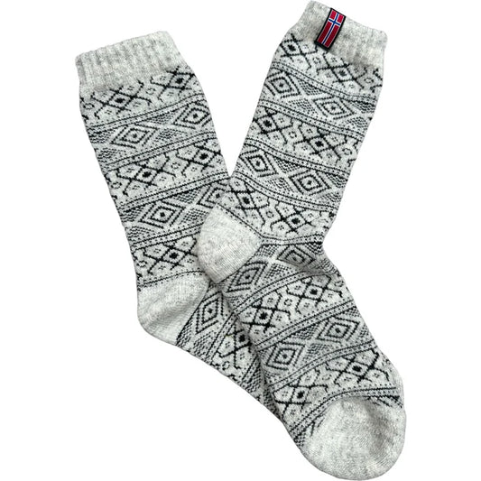 Rag Wool Socks with Norwegin Flag