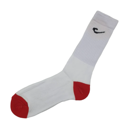 Cotton Sport Socks 3 Pair Pack 11-14 White/Red