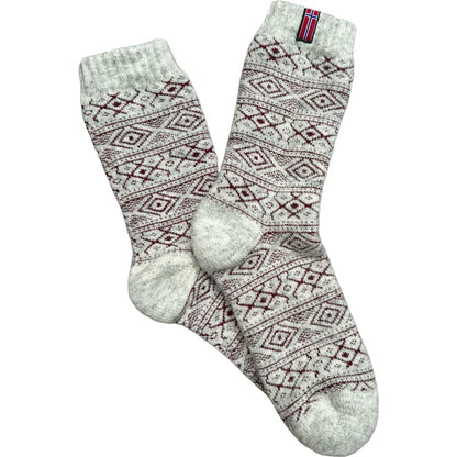 Rag Wool Socks with Norwegin Flag