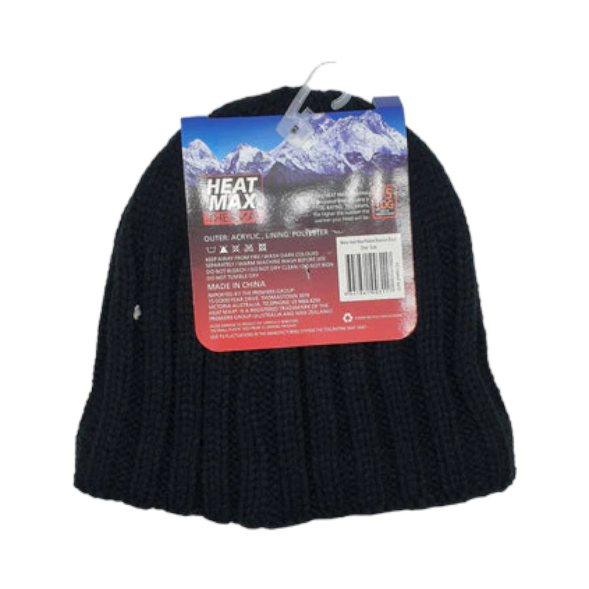 Heat Max Thermal Mens Basic Beanie Black – - Main Image