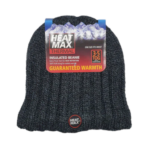 Heat Max Thermal Mens Basic Beanie - Grey
