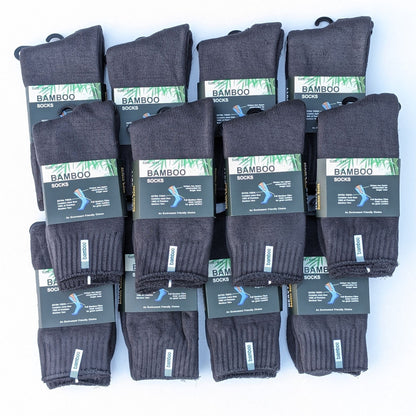 Heavy Duty Bamboo Work Socks - 1 Dozen Pack