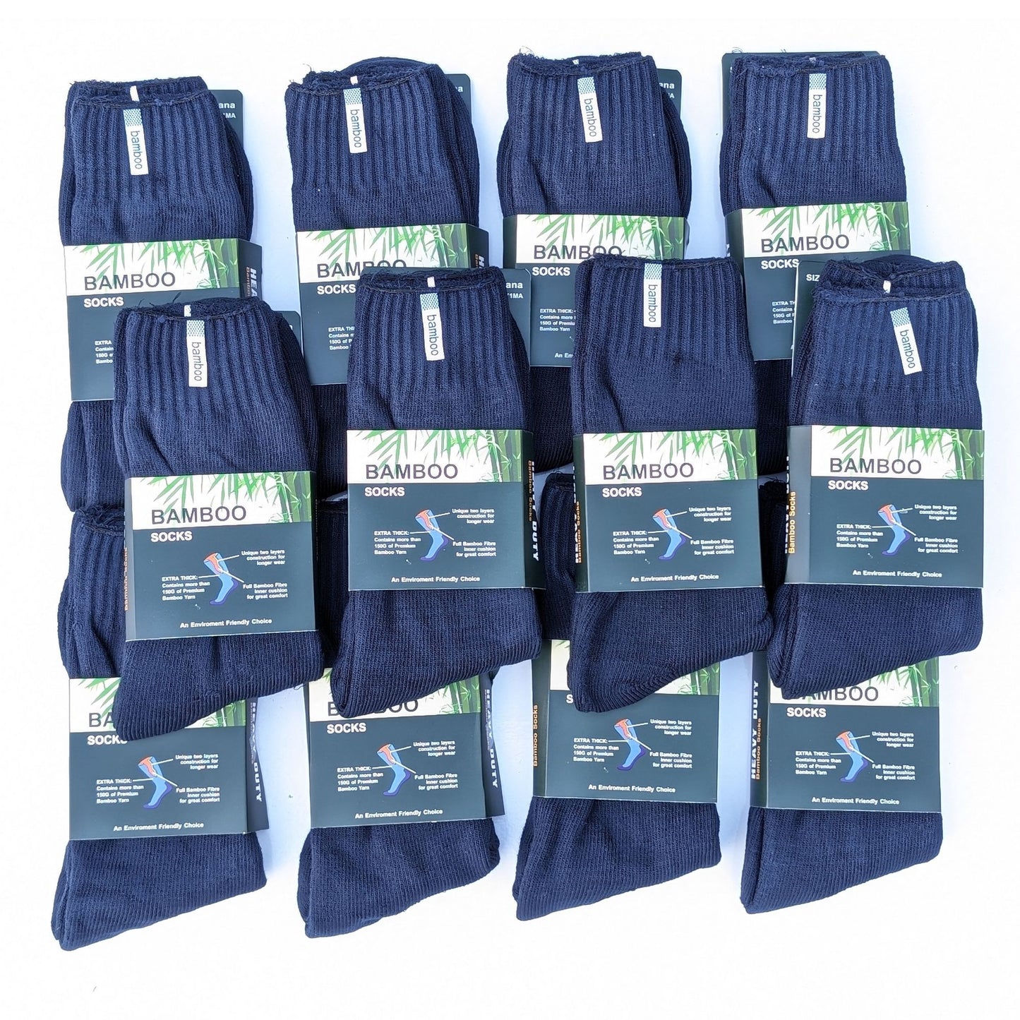 Heavy Duty Bamboo Work Socks - 1 Dozen Pack