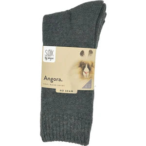 Angora Wool Blend Cushion Crew Socks 2 Pair Pack