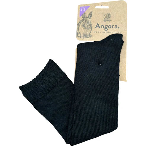 Angora Wool Blend Knee High Socks with SEAMLESS Toe