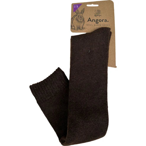 Angora Wool Blend Knee High Socks with SEAMLESS Toe
