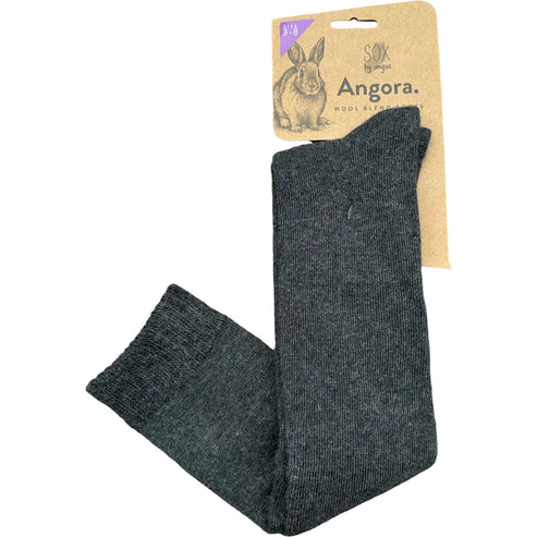 Angora Wool Blend Knee High Socks with SEAMLESS Toe