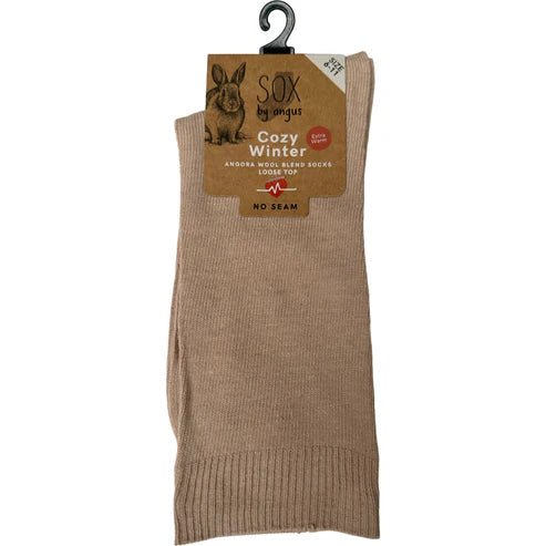 Angora Wool Blend Loose Top Socks