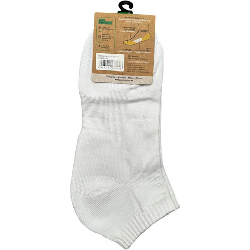 Non-fluffing Bamboo Cushion Foot Anklet Sport Socks - Seamless