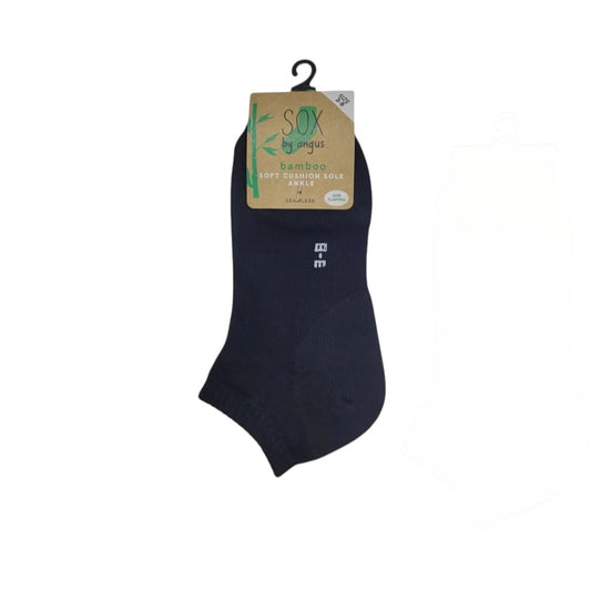 Non-fluffing Bamboo Cushion Foot Anklet Sport Socks - Seamless