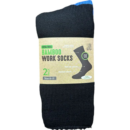 Non Fluffing Bamboo Heavy Duty Socks - 2 pack