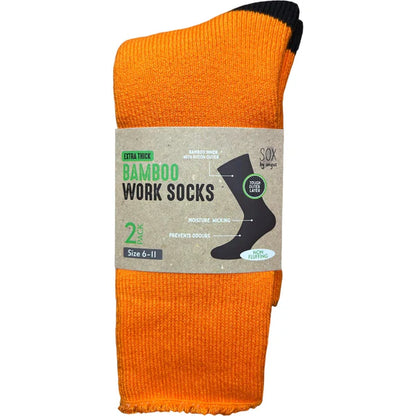 Non Fluffing Bamboo Heavy Duty Socks - 2 pack