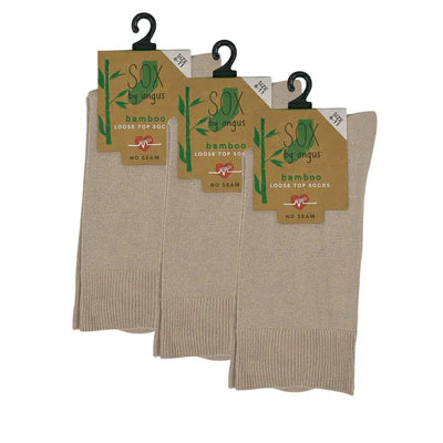 Bamboo Plain Loose Top Socks - NO SEAM