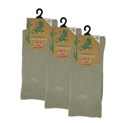 Bamboo Plain Loose Top Socks - NO SEAM