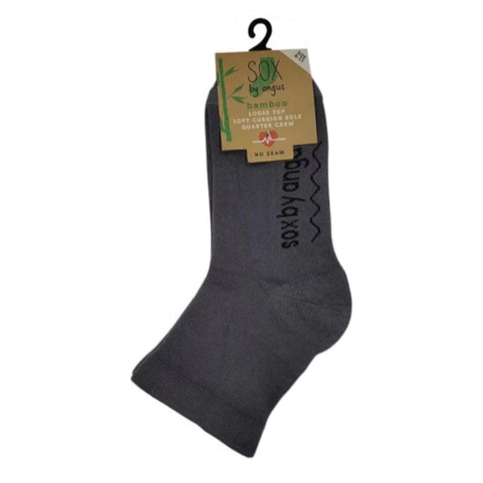 Bamboo a Quarter Crew Cushion Foot Loose Top socks