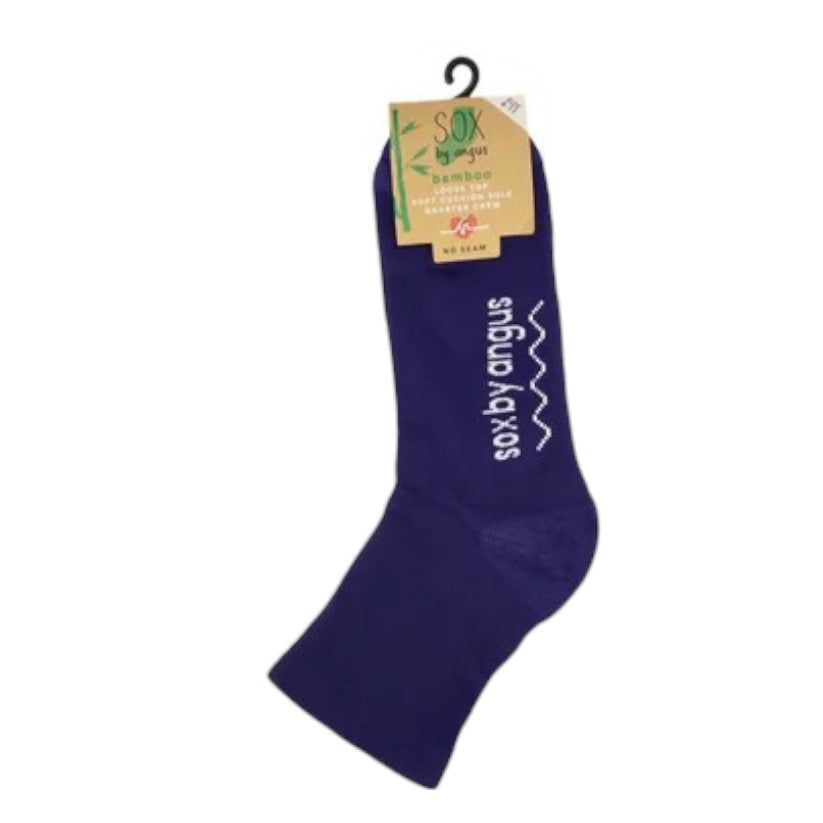 Bamboo a Quarter Crew Cushion Foot Loose Top socks