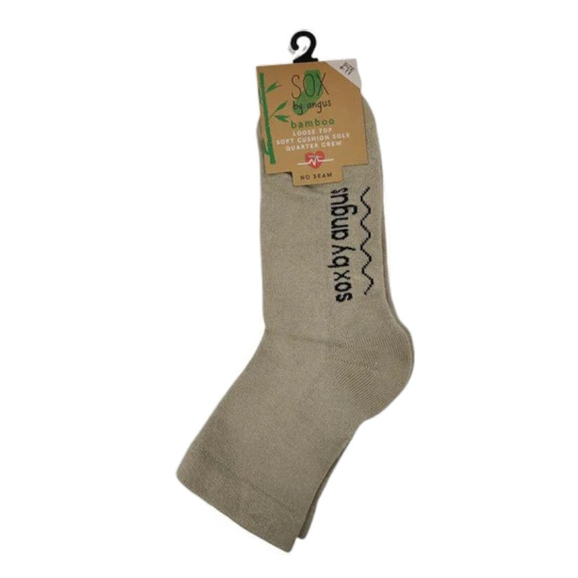 Bamboo a Quarter Crew Cushion Foot Loose Top socks