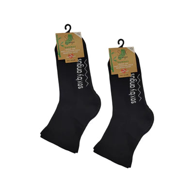Bamboo a Quarter Crew Cushion Foot Loose Top socks