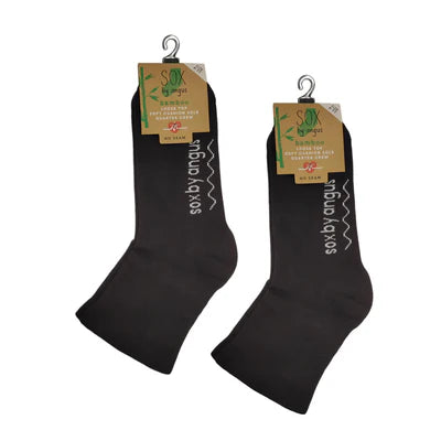 Bamboo a Quarter Crew Cushion Foot Loose Top socks