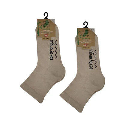 Bamboo a Quarter Crew Cushion Foot Loose Top socks